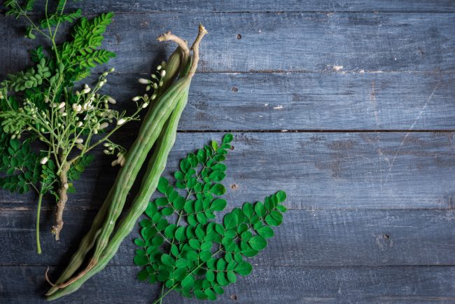 moringa leaves and fruit