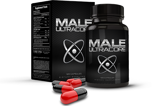 Bottle of Male UltraCore Male Testosterone Booster